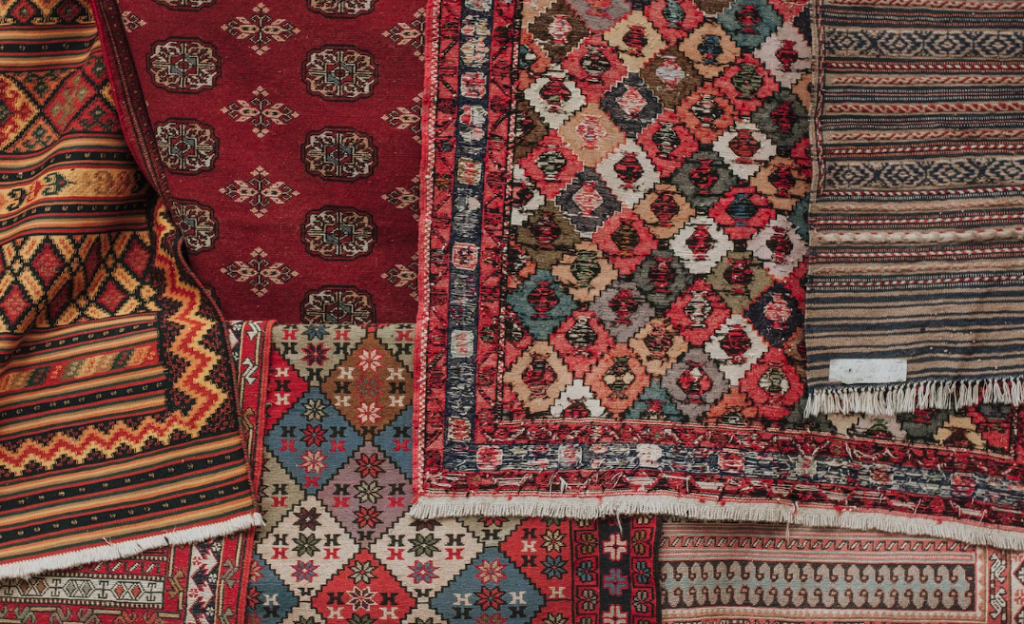 close up of some rugs which need cleaning